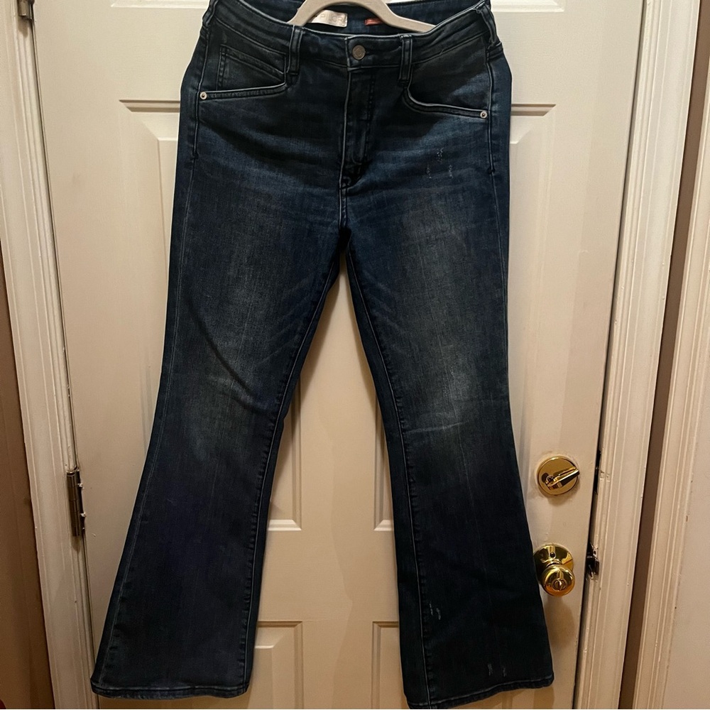 Anthropologie Pilcro Size 28 Dark Wash Boot Cut Blue Jeans